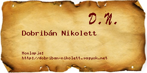 Dobribán Nikolett névjegykártya